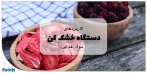 این تصویر کاربردهای دستگاه خشک کن مواد غذایی است