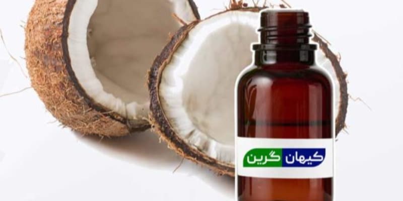 بطری اسانس نارگیل طبیعی برای استفاده در فرمولاسیون محصولات غذایی
