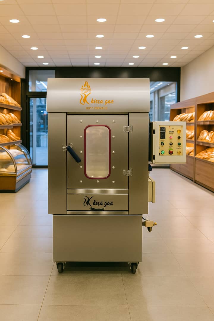 Convection semi-industrial confectionary oven with 10 rotating trays